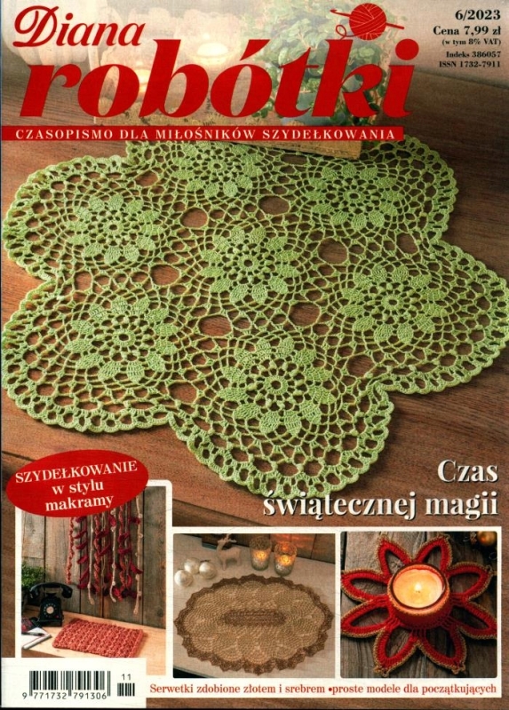 6/2023 DIANA ROBÓTKI SZYDEŁKOWANIE W STYLU MAKRAMY ŚWIĄTECZNA MAGIA