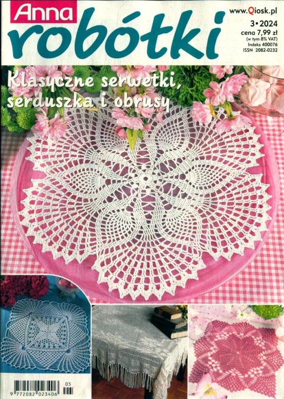 3/2024 ANNA ROBÓTKI KLASYCZNE SERWETKI SERDUSZKA I OBRUSY