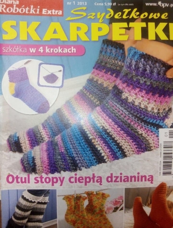 1/2013 DIANA ROBÓTKI EXTRA SZYDEŁKOWE SKARPETKI