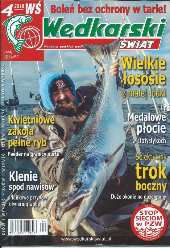 4/2018 WĘDKARSKI ŚWIAT BOLEŃ ŁOSOSIE PŁOCIE KLENIE