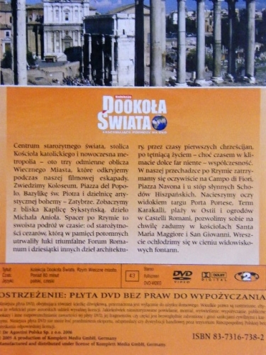 DOOKOŁA ŚWIATA RZYM WIECZNE MIASTO DVD
