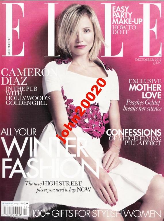 ELLE 12/2012.CAMERON DIAZ WINTER FASHION