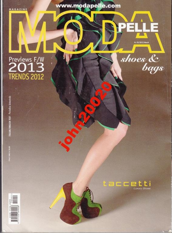 MODA PELLE 2/2012 SHOES & BAGS.ITALIAN/ENGLISH