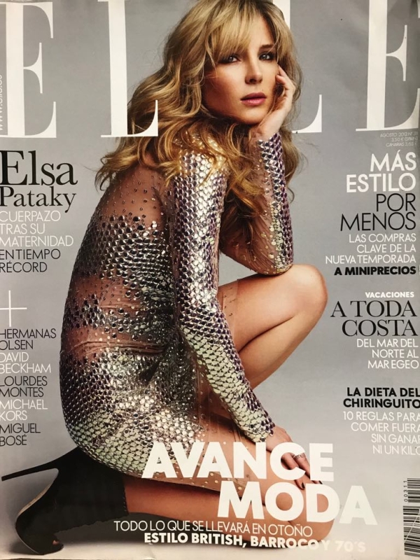 8/2012 ELLE ELSA PATAKY  DAVID BECKHAM