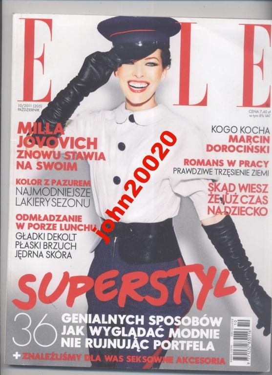 ELLE  10/2011.ROMANS W PRACY DOROCIŃSKI JOVOVICH