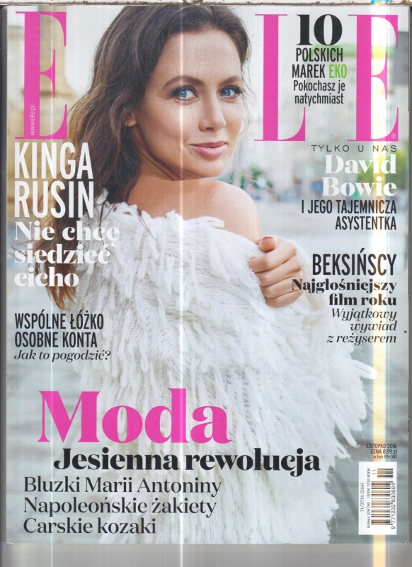 11/2016 ELLE.KINGA RUSIN.D BOWIE,BEKSIŃSCY