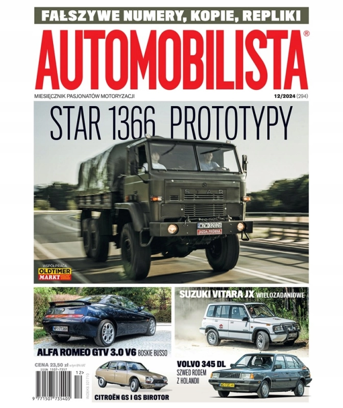 12/2024 AUTOMOBILISTA MIESIĘCZNIK PASJONATÓW MOTORYZACJI STAR 1366 PROTYPY
