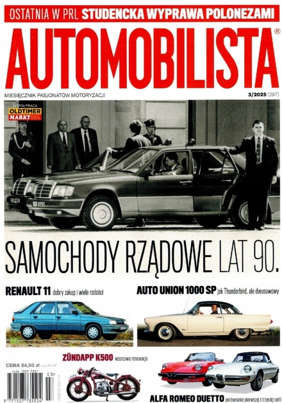 3/2025 AUTOMOBILISTA RENAULT 11 UNION 1000 SP ZUNDAPP K500