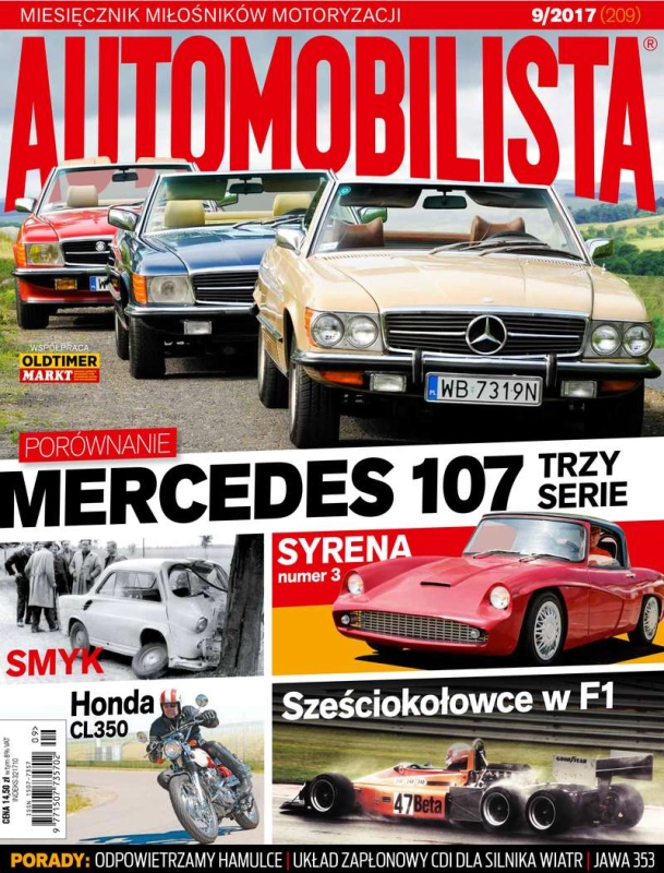 9/2017 AUTOMOBILISTA MERCEDES 107 TRZY SERIE