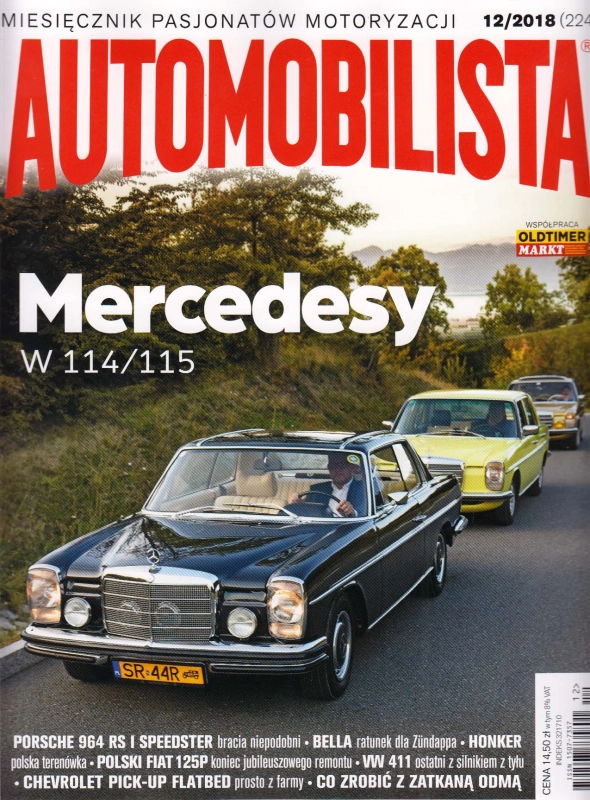 12/2018 AUTOMOBILISTA MERCEDES 114 HONKER FIAT