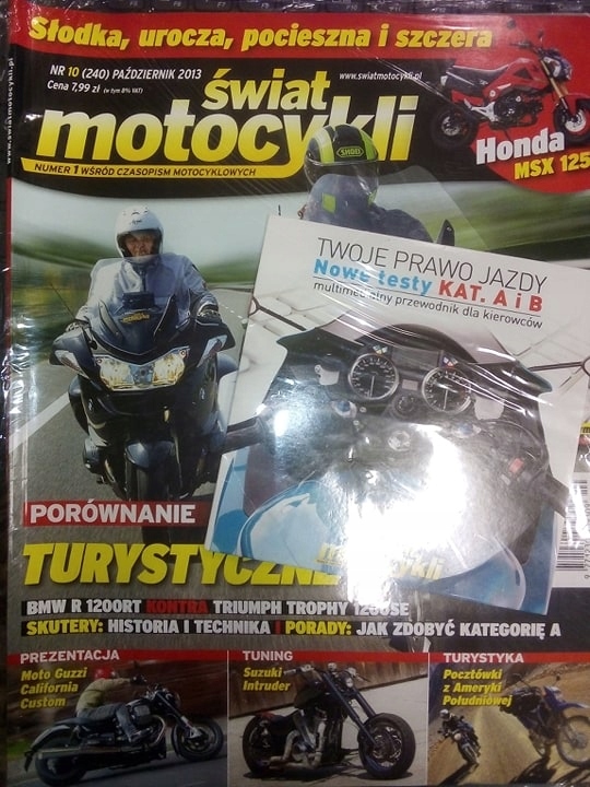 10/2013 ŚWIAT MOTOCYKLI + CD PRAWO JAZDY KAT A B