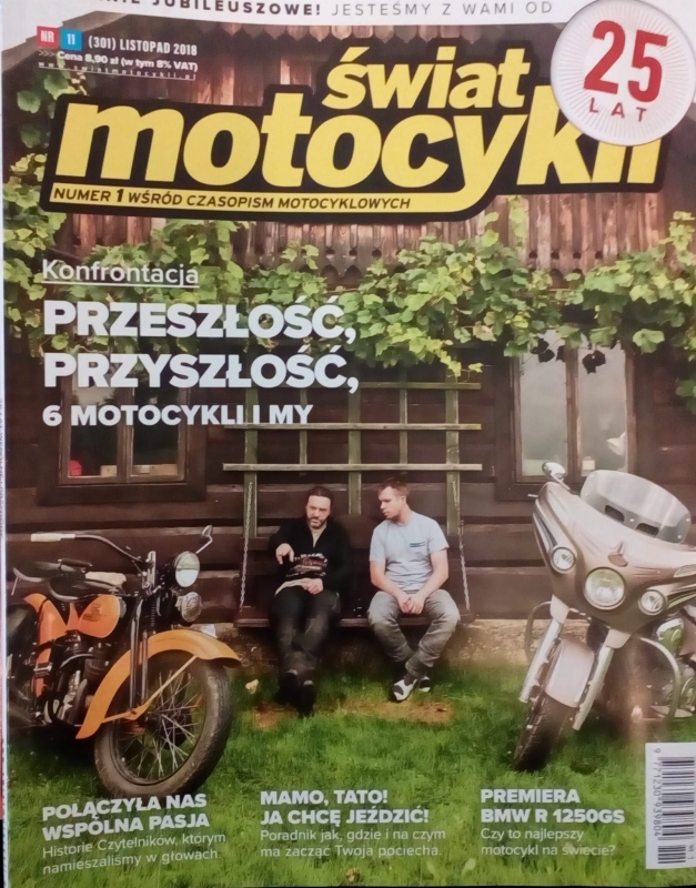 11/2018 ŚWIAT MOTOCYKLI BMW R 1250GS HARLEY DAVIDSON FXDR 114