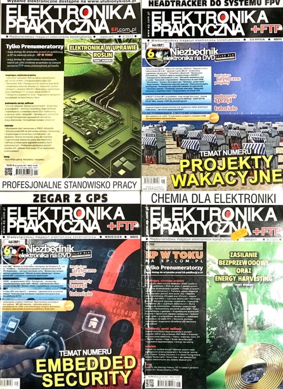 ELEKTRONIKA PRAKTYCZNA + FTP ZESTAW X4 ZEGAR Z GPS CHEMIA DLA ELEKTRONIKI
