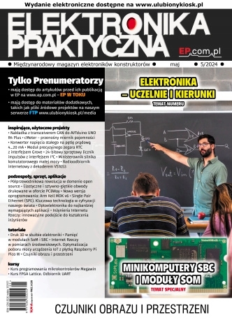 5/2024 ELEKTRONIKA PRAKTYCZNA CZUJNIKI OBRAZU I PRZESTRZENI