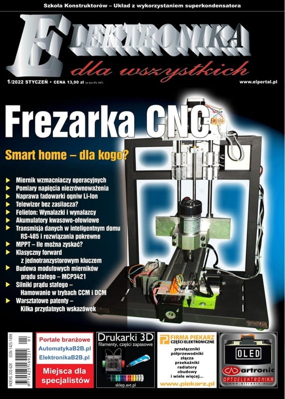 1/2022 ELEKTRONIKA DLA WSZYSTKICH FREZARKA CNC