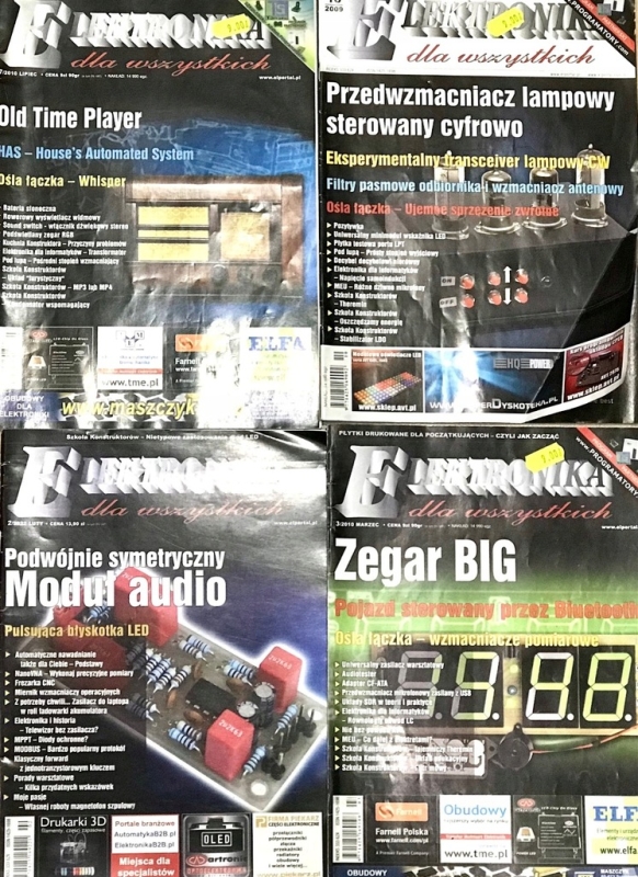 ELEKTRONIKA DLA WSZYSTKICH X 4 ZEGAR BIGOLD TIME PLAYER MODUŁ AUDIO