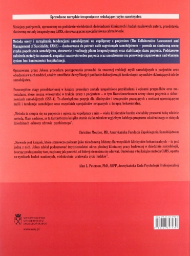 TERAPIA PACJENTA Z RYZYKIEM SAMOBÓJCZYM DAVID A. JOBES