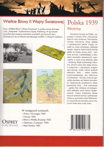 POLSKA 1939 BLITZKRIEG WIELKIE BITWY II ŚWIATOWEJ TOM 1 STEVEN J ZALOGA