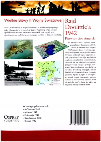 RAJD DOOLITTLE'A 1942 PIERWSZY CIOS AMERYKI WIELKIE BITWY II ŚWIATOWEJ T 12