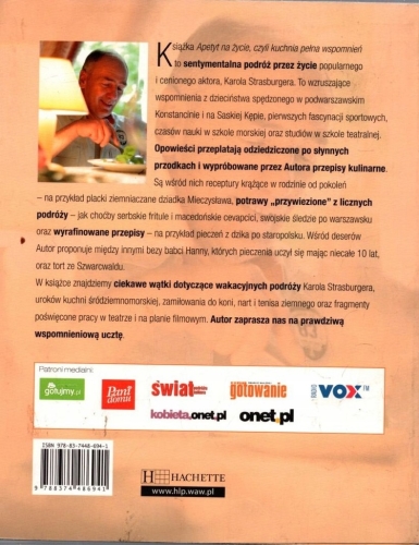 APETYT NA ŻYCIE CZYLI KUCHNIA PEŁNA WSPOMNIEŃ KAROL STRASBURGER