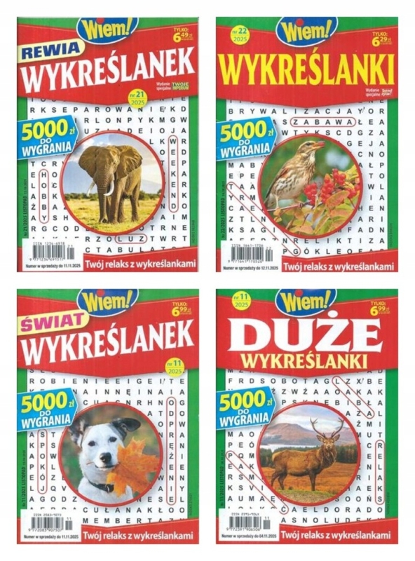 11/21/22/2025 REWIA WYKREŚLANEK ŚWIAT WYKREŚLANEK DUŻE KRZYŻÓWKI WIEM!