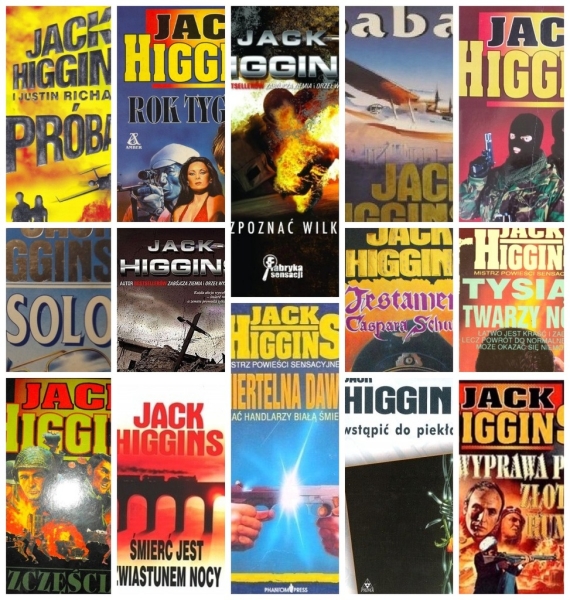 ZESTAW JACK HIGGINS x14 SOLO WSTĄPIĆ DO PIEKIEŁ TYSIĄC TWARZY NOCY