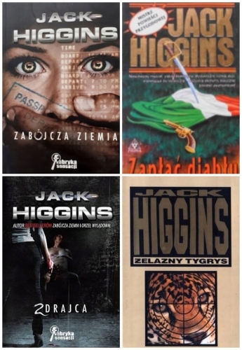 ZESTAW JACK HIGGINS X4 ZABÓJCZA ZIEMIA ZAPŁAĆ DIABŁU ZDRAJCA TYGRYS