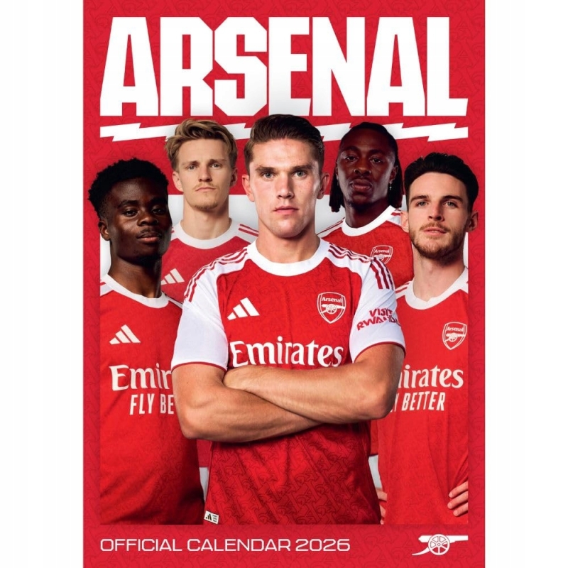 FC ARSENAL LONDYN KALENDARZ 2026 MADUKE NWANERI HINCAPIE GABRIEL