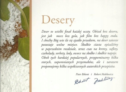 DESERY NOWOCZESNA KUCHNIA ROBERTA MAKŁOWICZA I BIKONTA