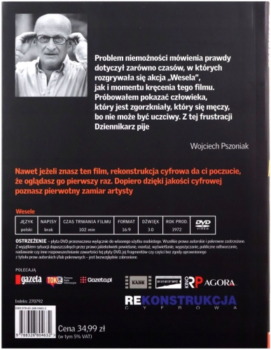 WESELE WOJCIECH PSZONAK DVD MISTRZOWIE POLSKIEGO KINA
