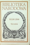 POEZJE WYBRANE BOLESŁAW LEŚMIAN BIBLIOTEKA NARODOWA