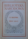WYBÓR POEZJI ILDENFONS GAŁCZYŃSKI BIBLIOTEKA NARODOWA