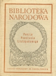 POEZJA POWSTANIA LISTOPADOWEGO BIBLIOTEKA NARODOWA
