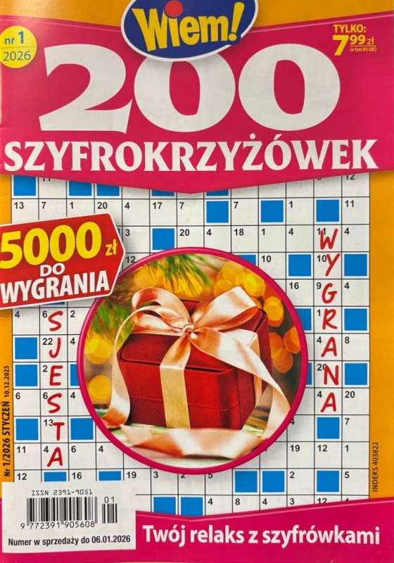 1/2026 200 SZYFROKRZYŻÓWEK WIEM! KRZYŻÓWKI
