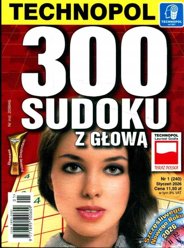 1/2026 300 SUDOKU Z GŁOWĄ SUDOKU