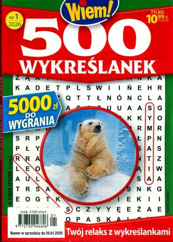 1/2026 500 WYKREŚLANEK KRZYŻÓWKI