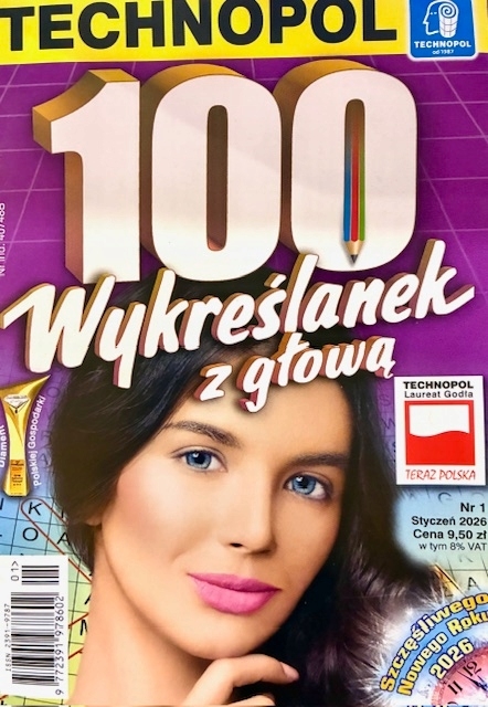 1/2026 100 WYKREŚLANEK Z GŁOWĄ KRZYZÓWKI