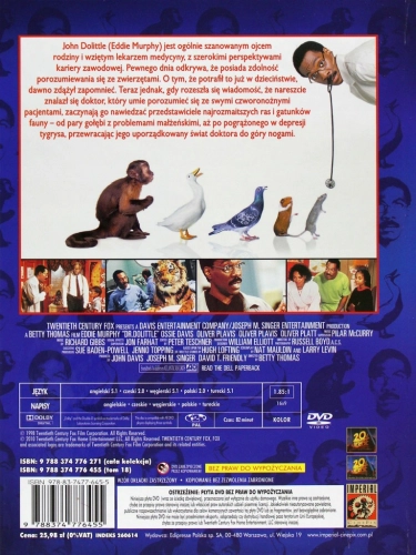 KINO FAMILIJNE DR DOLITTLE DVD