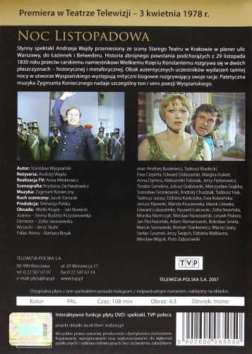 NOC LISTOPADOWA DVD WAJDA NOWICKI JAROSZEWSKA STUHR BOSAK