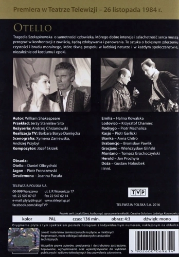 OTELLO DVD OLBRYCHSKI FRONCZEWSKI PACUŁA KOWALSKA CHAMIEC