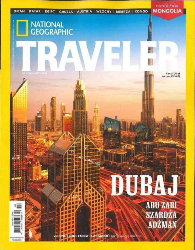 2/2026 NATIONAL GEOGRAPHIC TRAVELER DUBAJ GRUZJA BIEBRZA KONGO
