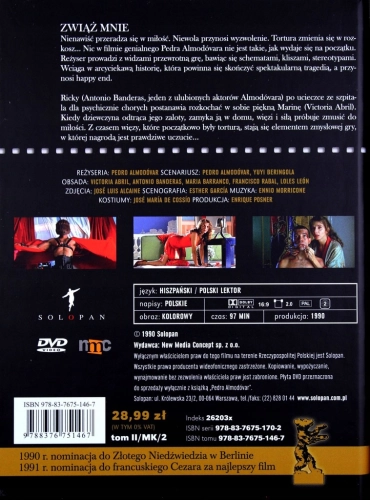 MISTRZOWIE KINA ZWIĄŻ MNIE DVD PEDRO ALMODOVAR TOM 2