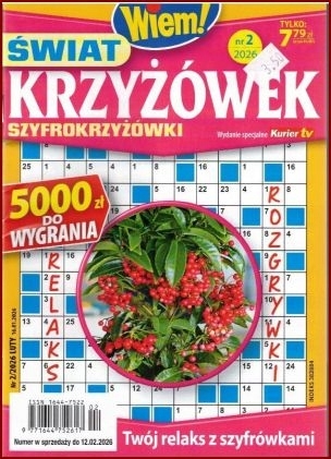 2/2026 ŚWIAT KRZYŻÓWEK SZYFROKRZYŻÓWKI WIEM! KRZYŻÓWKI
