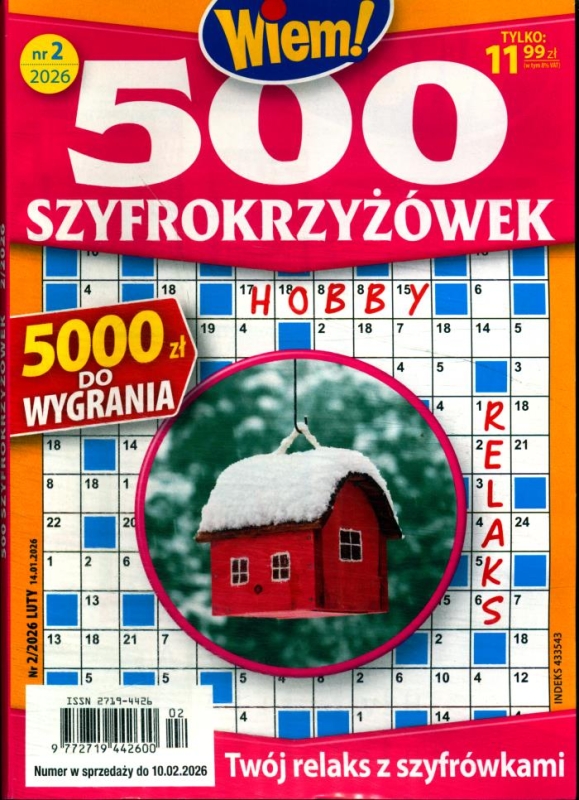 2/2026 500 SZYFROKRZYŻÓWEK KRZYŻÓWKI