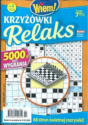 2/2026 KRZYŻÓWKI RELAKS WIEM! KRZYŻÓWKI
