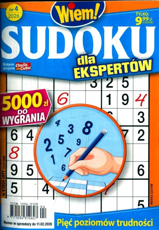 4/2026 SUDOKU DLA EKSPERTÓW WIEM! SUDOKU
