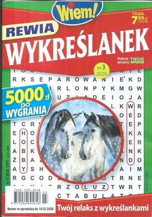 3/2026 REWIA WYKREŚLANEK WIEM! WYKREŚLANKI