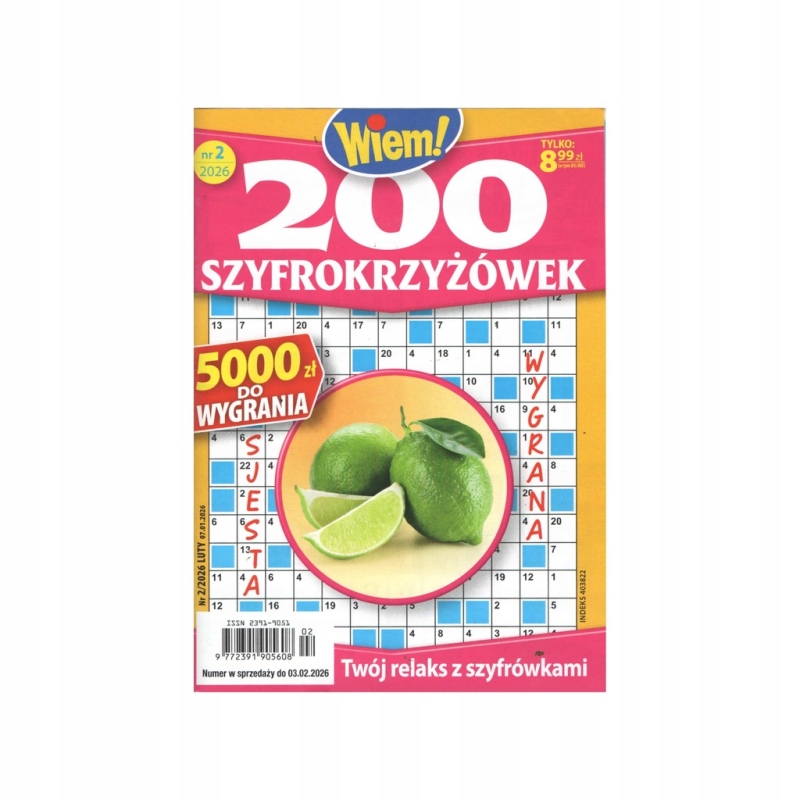 2/2026 200 SZYFROKRZYŻÓWEK WIEM! KRZYŻÓWKI