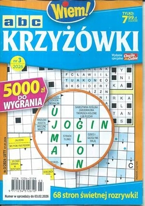 3/2026 ABC KRZYŻÓWKI WIEM! KRZYŻÓWKI