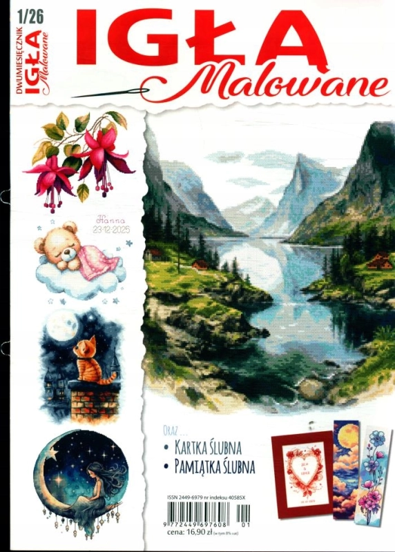 1/2026 IGŁĄ MALOWANE KARTKA ŚLUBNA PAMIĄTKA ŚLUBNA
